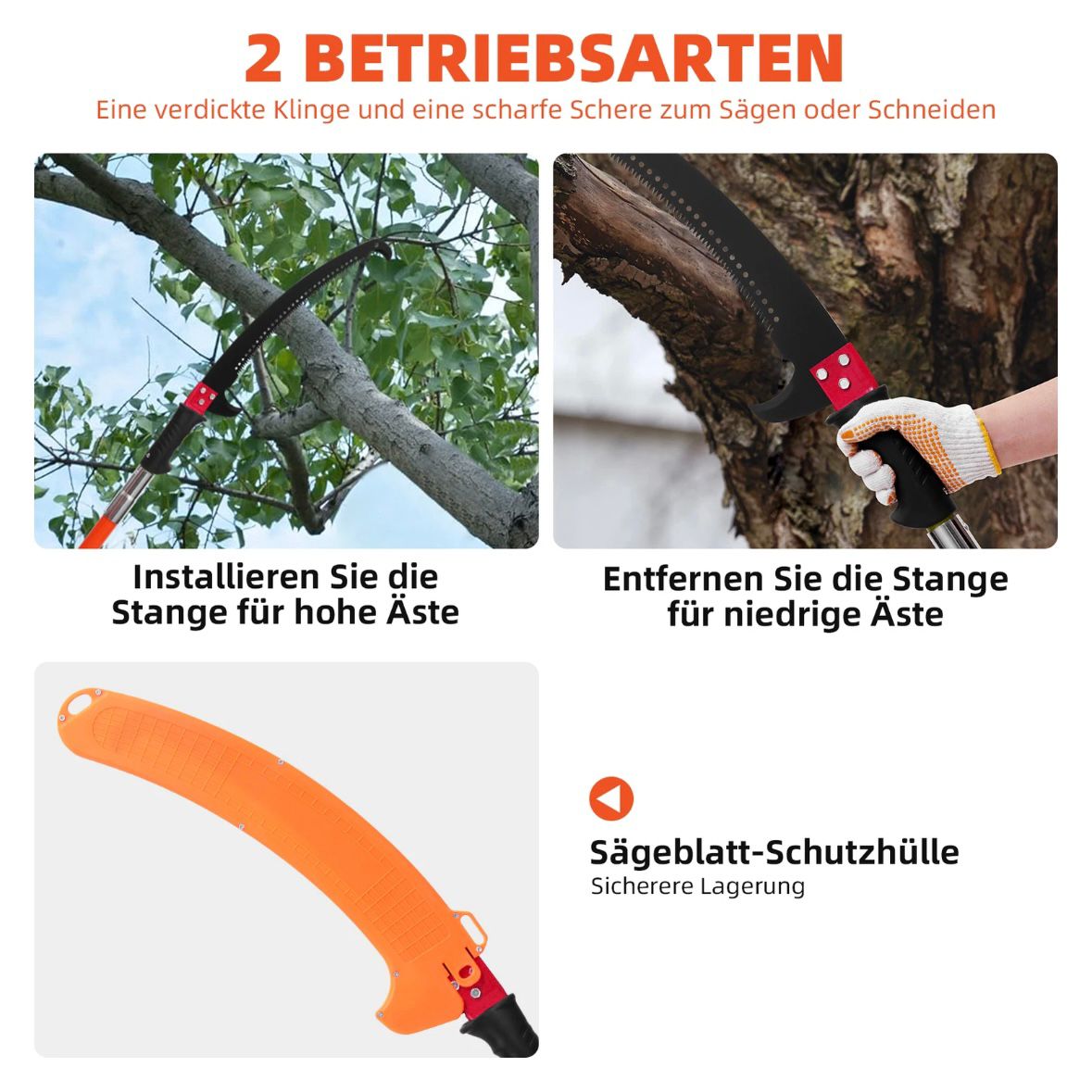Teleskop Astsäge Baumsäge Teleskopstange Gartensäge