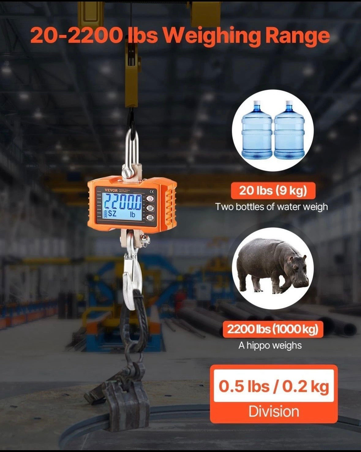 Digitale Kranwaage 1000kg