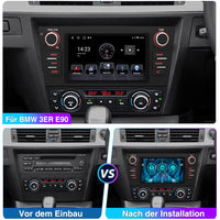 Autoradio 7 Zoll Android 14 CarPlay GPS Navi Touchscreen 2 +32GB 2DIN E90 E91