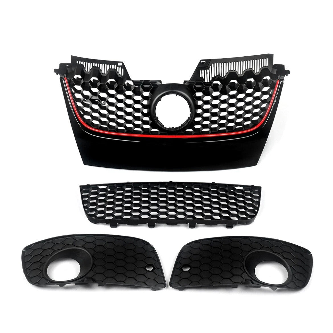 Vorne Zentral Kühlergrill Gitter Für VW GOLF Mk5 ESTATE GTI Jetta 06-09 Schwarz