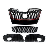 Vorne Zentral Kühlergrill Gitter Für VW GOLF Mk5 ESTATE GTI Jetta 06-09 Schwarz
