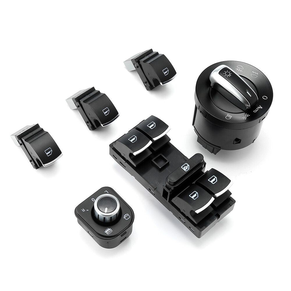 Fensterheber Lichtschalter Spiegelschalter Set 12V ABS Schalter