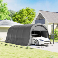 Carport Zeltgarage 3x6m Wasserdichtes Lagerzelt Seitenwänden Zelt