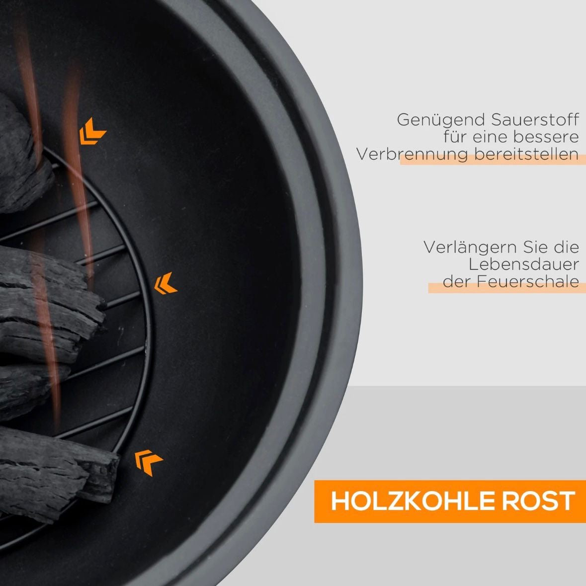 Feuerschale Feuerstelle Deckel Feuerkorb Schürhaken für Camping