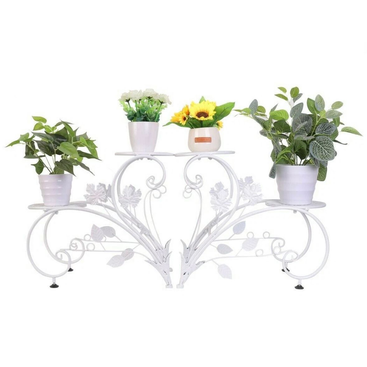 2x Blumenständer Set Blumenhocker Pflanzentreppe Herzform