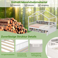 Hausbett Kinderbett 90x200cm Kinderzimmer Bett Doppelbett
