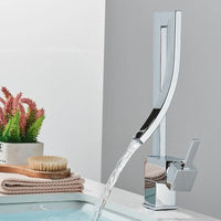 Waschtischarmatur Mischbatterie Wasserfall Wasserhahn Bad Einhebel Chrom