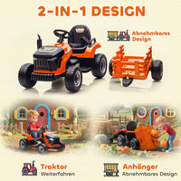 Elektrischer Kinder Traktor Anhänger 
Kinderfahrzeug Elektrotraktor