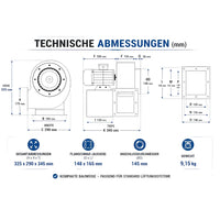 Radialventilator Ventilator Luftabsaugung Radialgebläse Gebläse