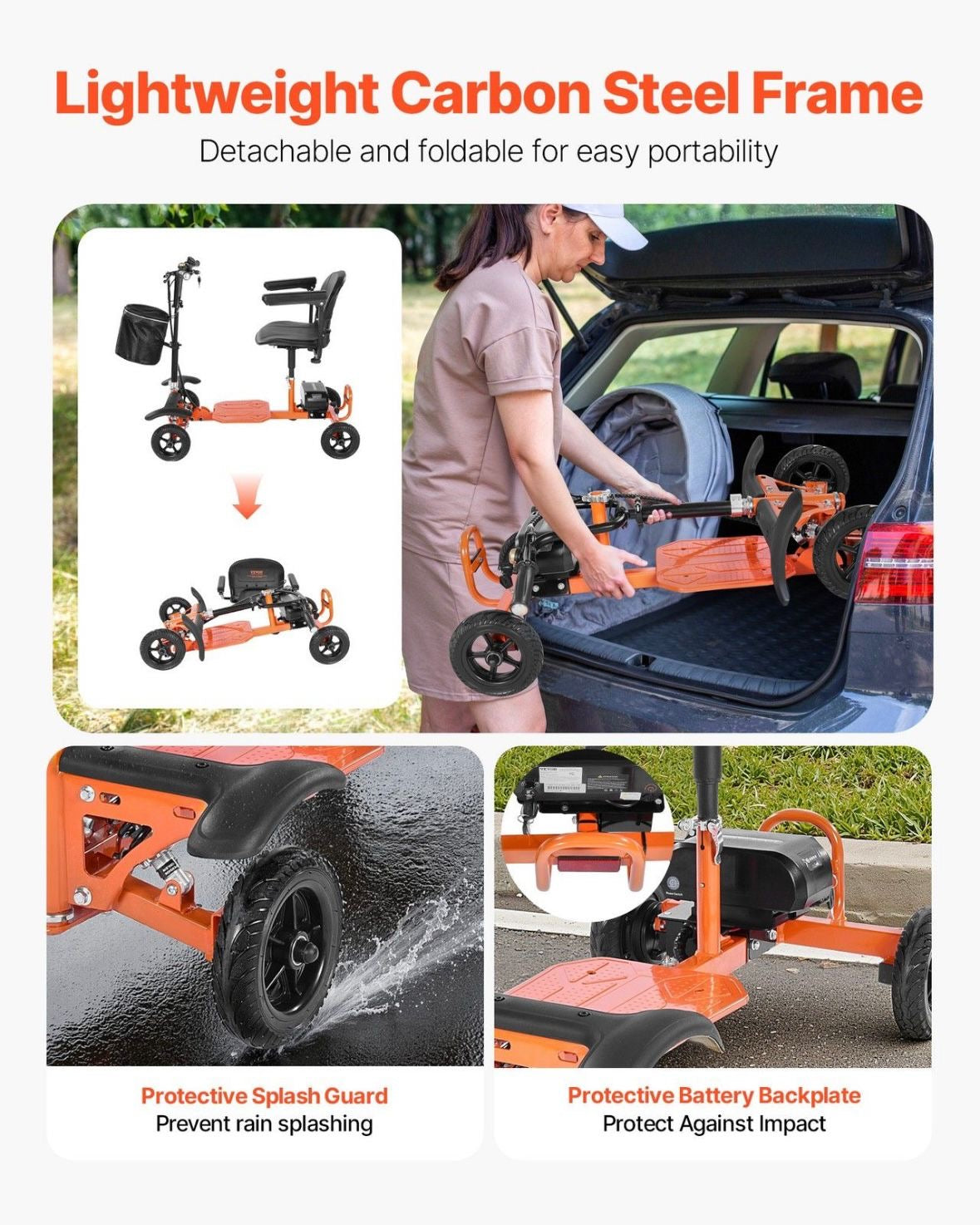4 Rad Elektromobil klappbar
Mobilitätsroller Seniorenmobil 120kg