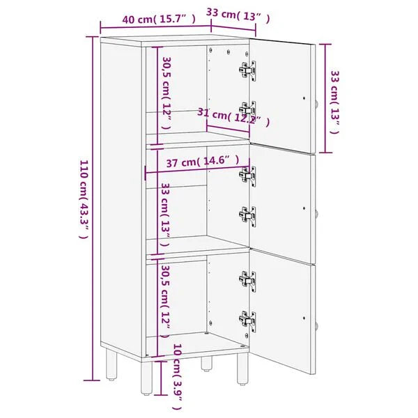 Beistellschrank Schrank Wandschrank Möbel