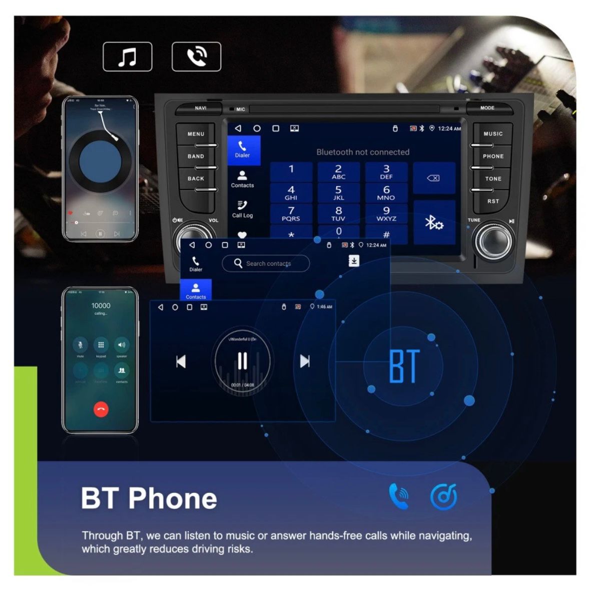 Autoradio für AUDI A6 C5 1997-2004 Android 15 GPS WIFI 4G+64G RDS