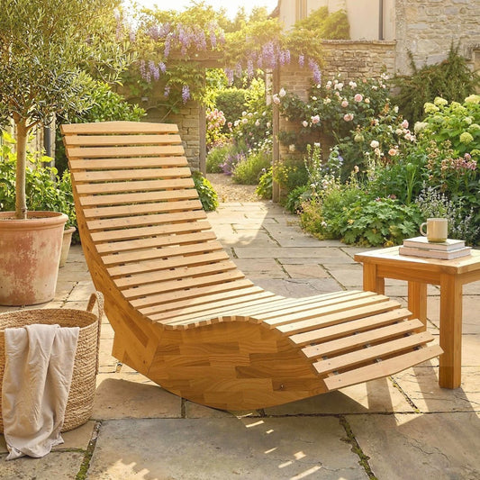 Sonnenliege Akazienholz Klappbar Ergonomisch Gartenliege Liege