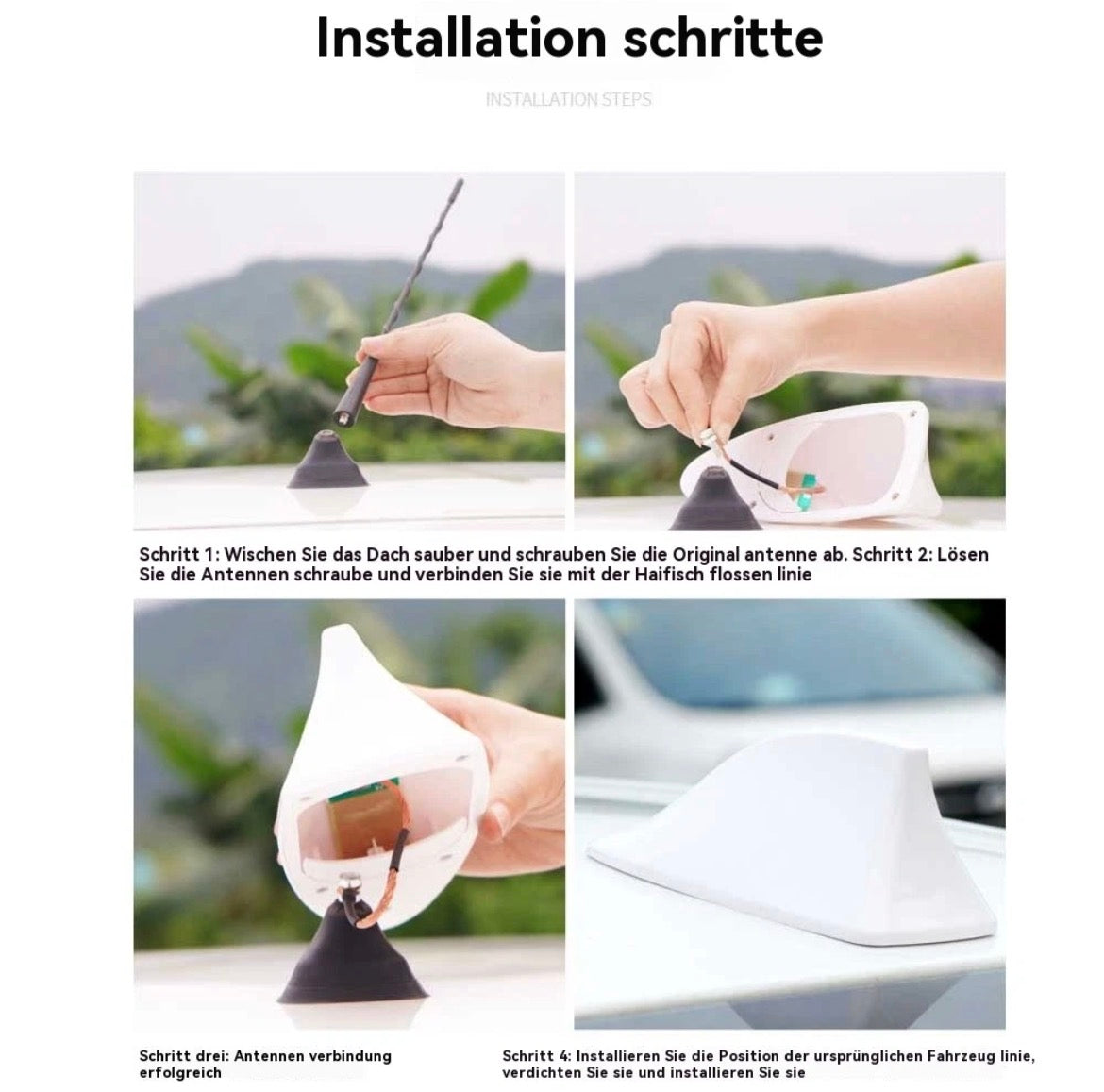 Hai Autoantenne Haifischflosse Dachantenne