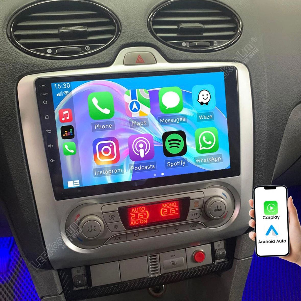 Autoradio für Ford Focus MK2 MK II 2004-2011 Android 15 Apple Carplay