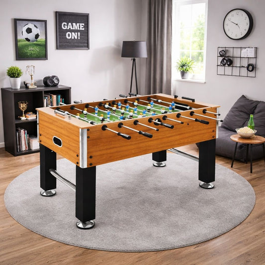 Design Tischkicker Kickertisch Balleinwurf 140x74,5x87,5cm Kicker