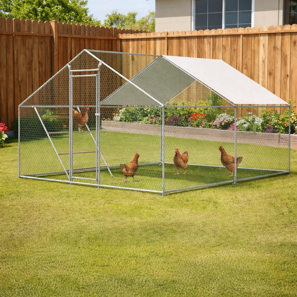 Freilaufgehege 3x4 m Hühner