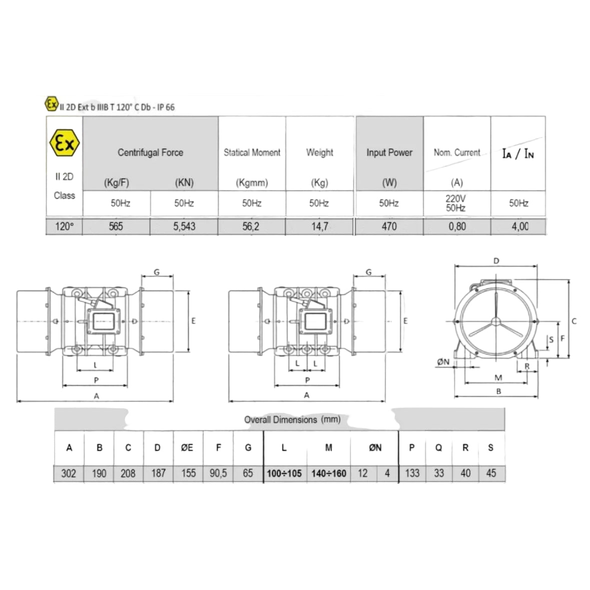 Vibrationsmotor Vibration Rüttelmotor Elektrovibrator