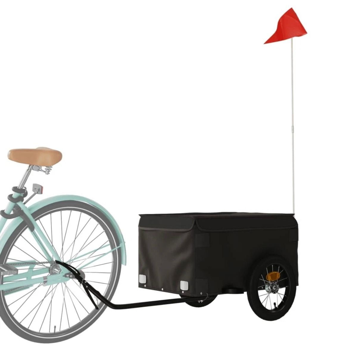 Fahrrad Transportanhänger Schwarz Anhänger Lastenanhänger Cargo Bike