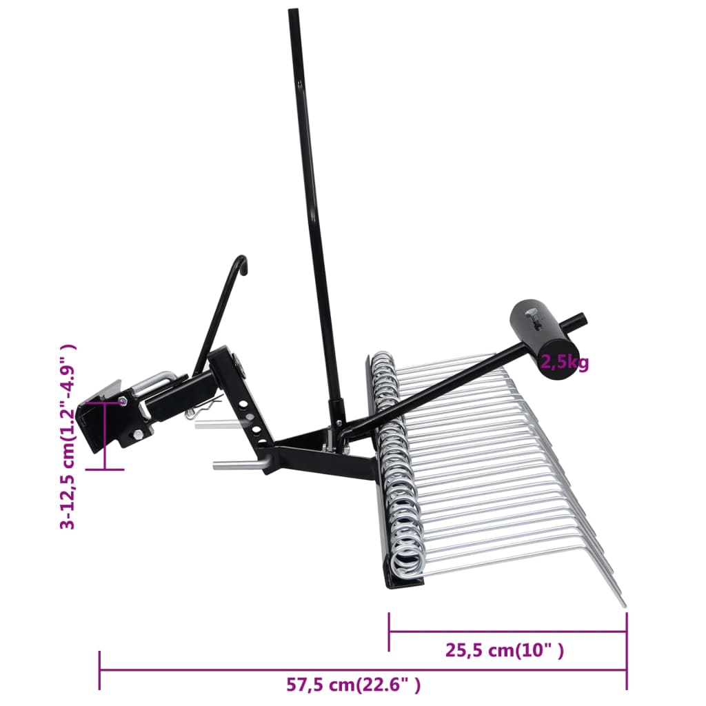 Vertikutierer Aufsitzmäher 109cm Rasenbelüfter Rasenpflege Garten