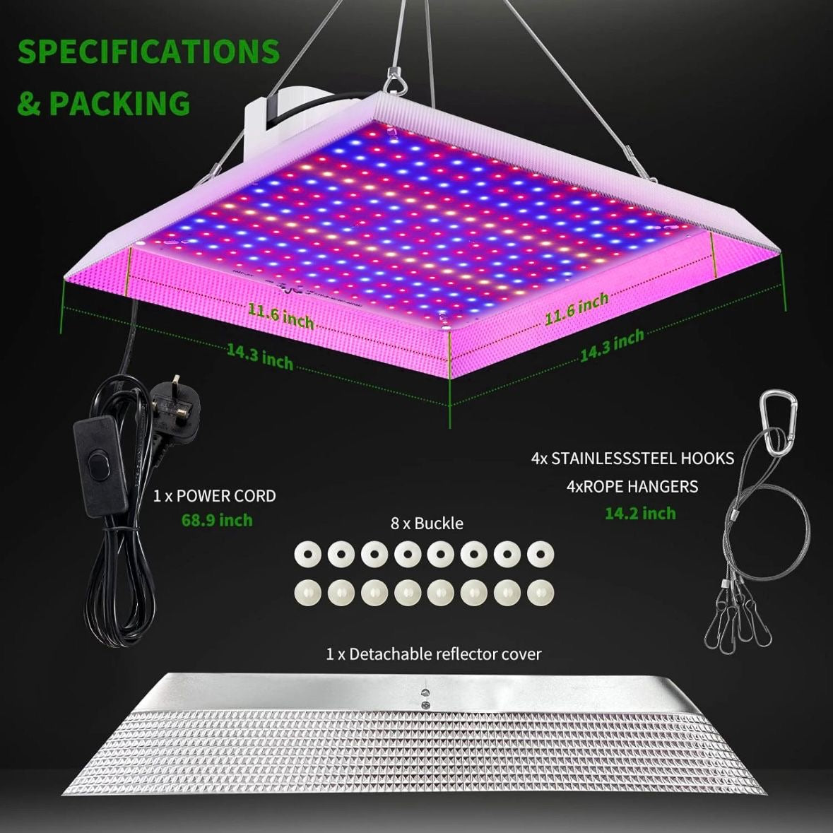 LED Pflanzenlampe Pflanzenbeleuchtung Gewächshaus Pflanzenlicht