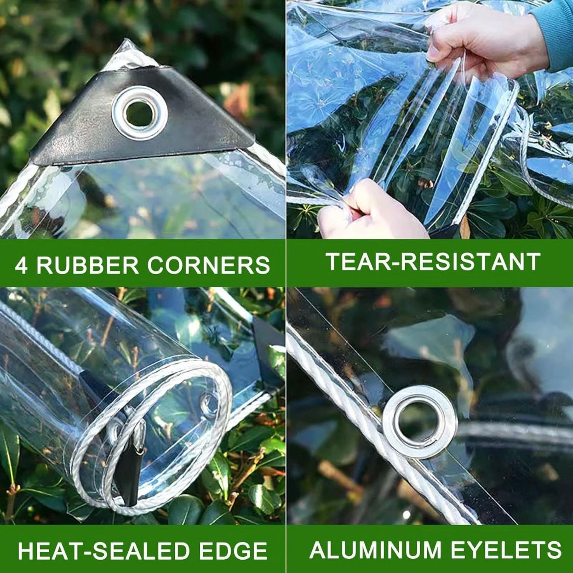 Wasserdicht Transparent Plane Schutzplane 2x5m Folie