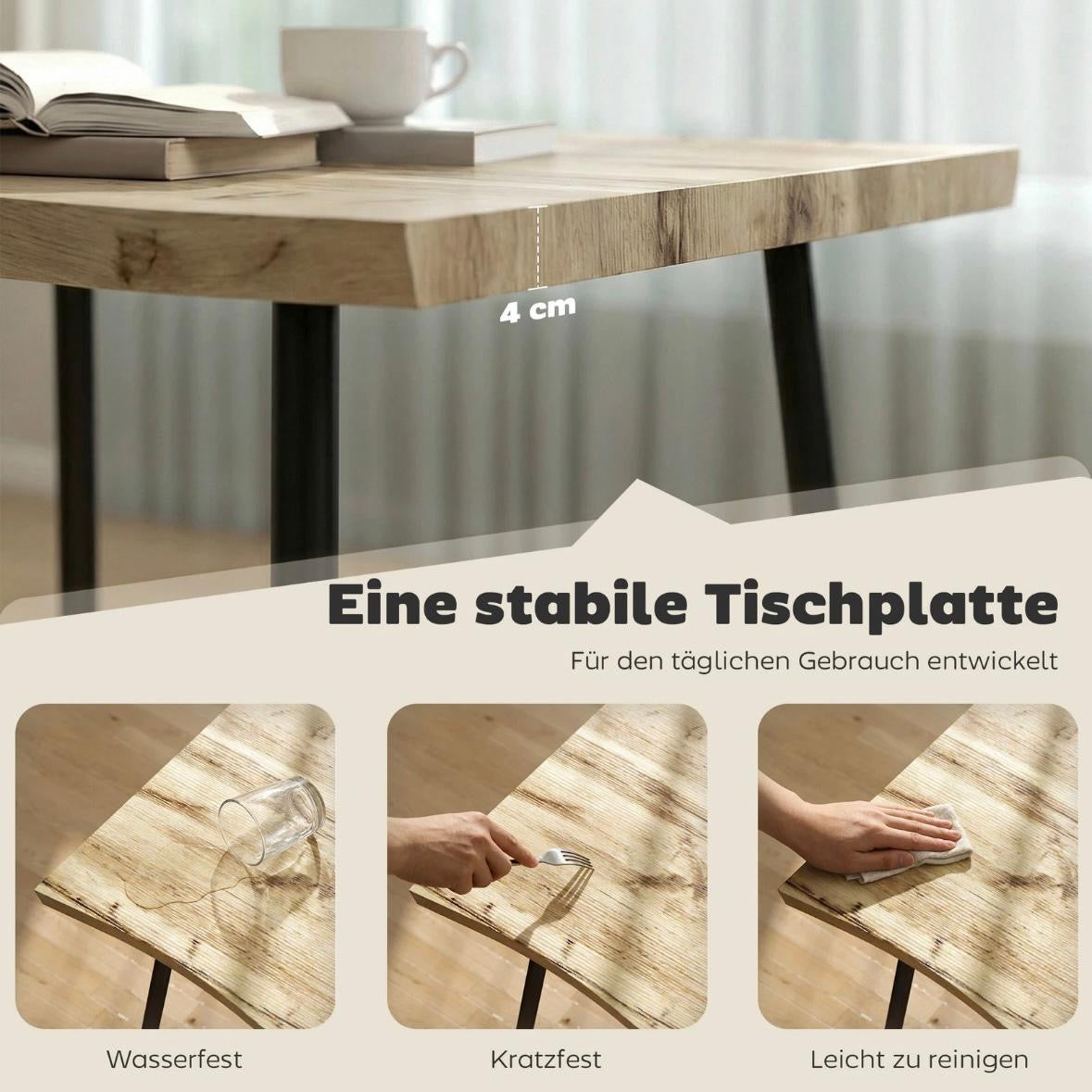 Esstisch 110x70cm Küchentisch 4 Personen