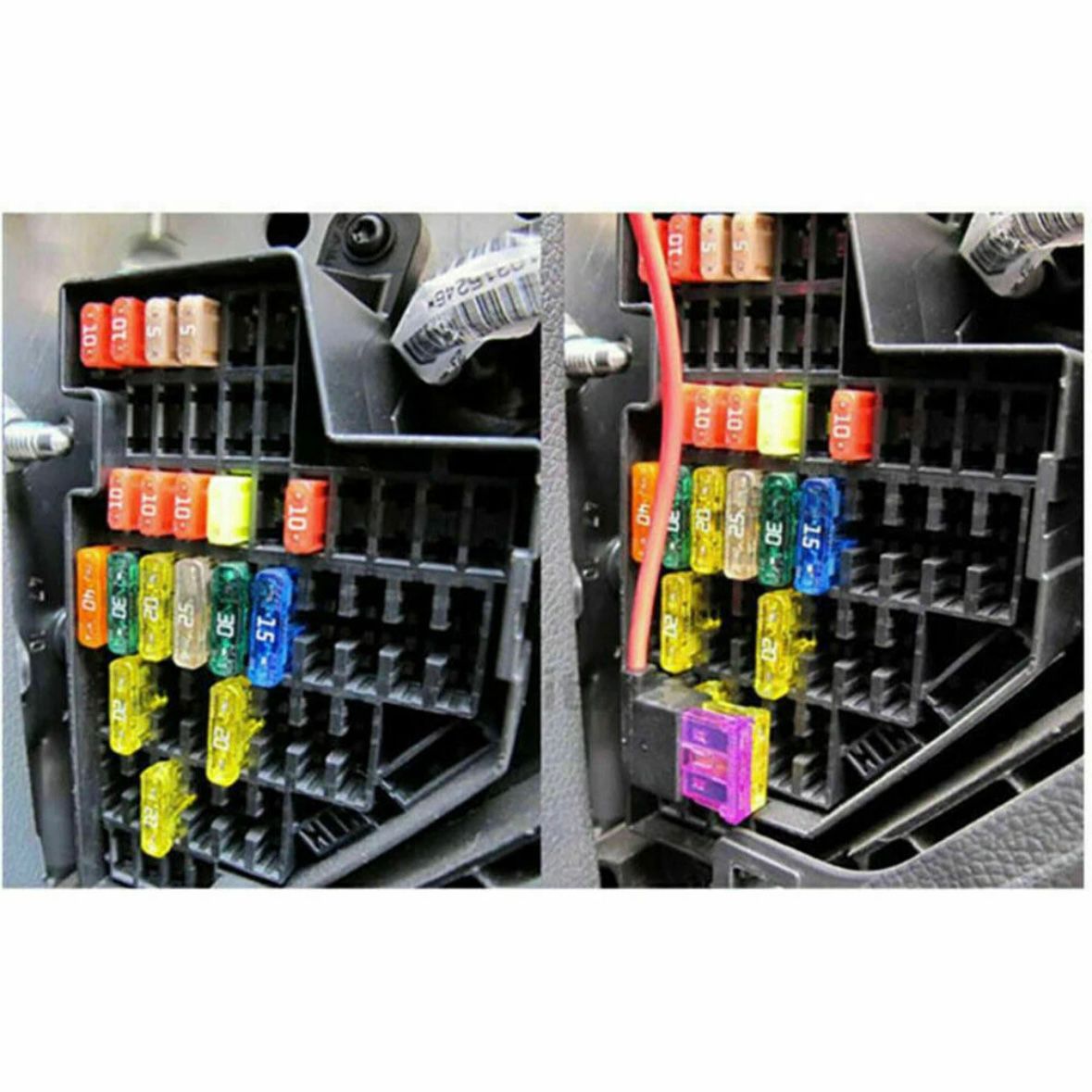 300x KFZ Sicherungen 2A-40A Auto 11+19mm