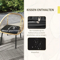 Gartenmöbel-Set 2 Stühlen Tisch