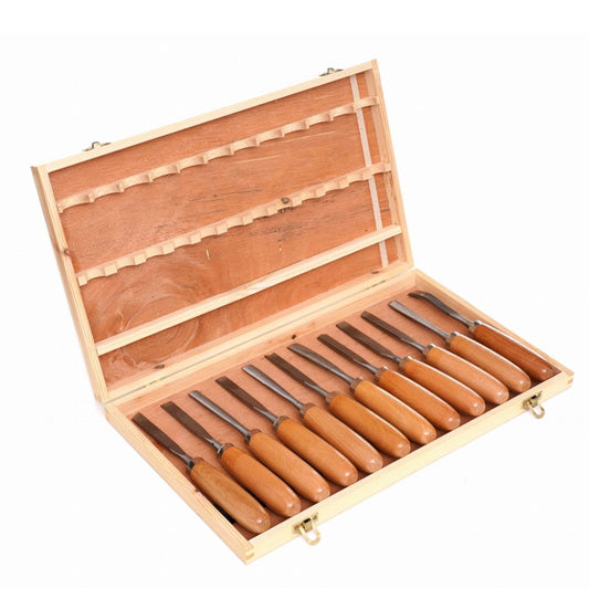 12tlg Schnitzbeitel Set Schnitzen Werksttt Holzarbeiten Holz