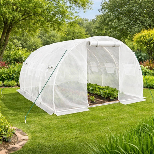 Gewächshaus 12m² Foliengewächshaus Treibhaus Garten 4x3x2m