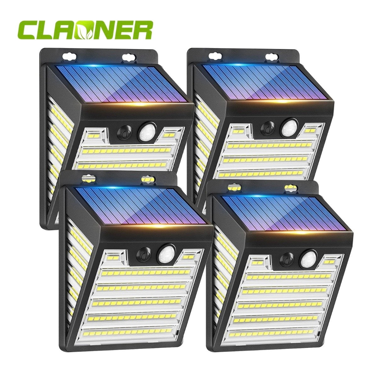 4x LED Solarleuchte Solarlampe Bewegungsmelder Sensor Strahler Lampe Licht
