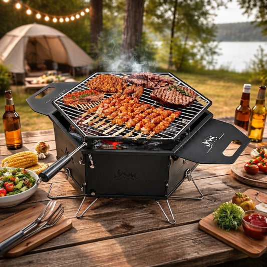 BBQ Grill Holzkohlegrill Feuerschale Campinggrill Klappgrill Picknickgrill