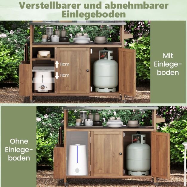 Grillwagen Grilltisch Grillschrank Outdoor Grill