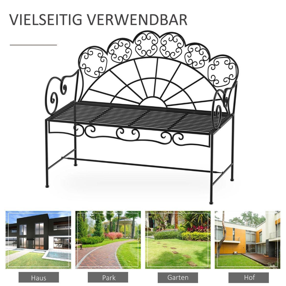 Gartenbank Parkbank Sitzbank Bank Gartenmöbel Gartendeko