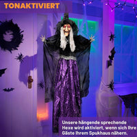 Halloween Animierte Sprechende Hexendeko 119,4cm