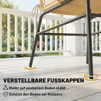 3tlg Rattan Bistroset Gartenmöbel Set 2 Gartenstühle Möbelset