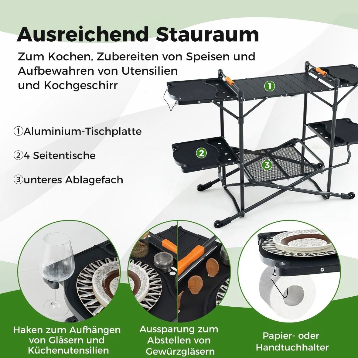 Campingküche Campingtisch Tisch Camping Tischplatte Tragetasche