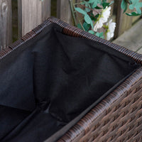 Poly Rattan Hochbeet Rollen Pflanzkasten Blumenbeet Beet