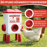 Hühner Futterautomat 12kg Hühnertränke 11L Hühnerstall Stall