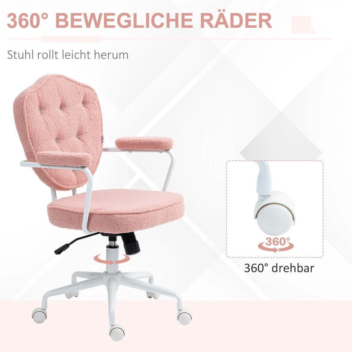 Bürostuhl Ergonomisch Schreibtischstuhl Wippfunktion Drehbar Stuhl