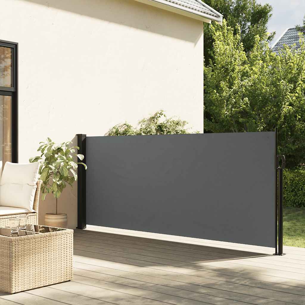 Ausziehbar Seitenmarkise Anthrazit 117x300cm Sichtschutz Windschutz Terrasse