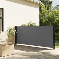 Ausziehbar Seitenmarkise Anthrazit 117x300cm Sichtschutz Windschutz Terrasse