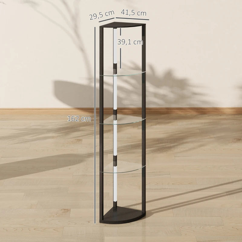 Stehlampe Glasregal Stehleuchte Beleuchtung Lampe Regal Möbel