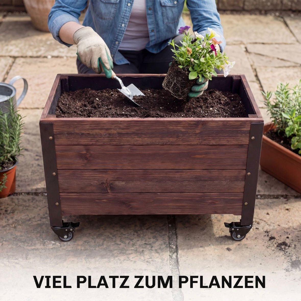 Hochbeet Holz Pflanzbeet Frühbeet Gartenbeet Blumenkasten