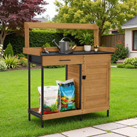 Pflanztisch Schublade Gärtnertisch Gartenschrank Tisch Schrank