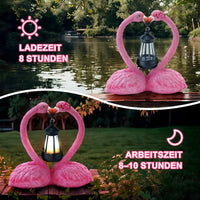 Solar Flamingo Gartenfiguren Herzförmig Flamingo Deko
