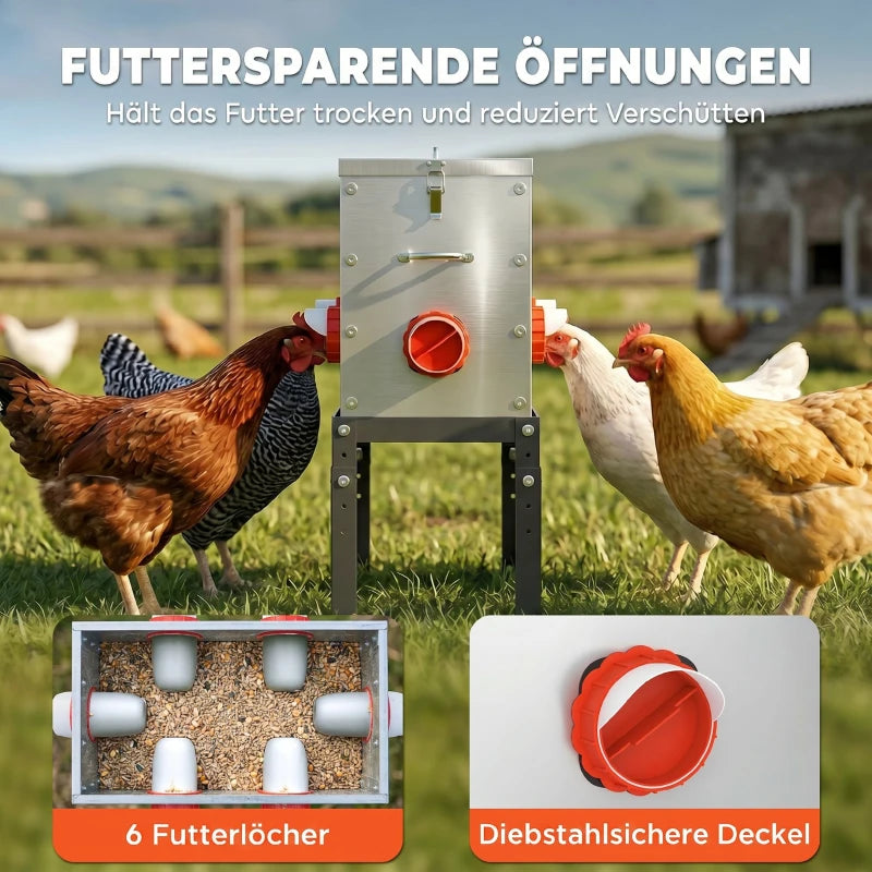 Futterautomat Hühner 18kg Fressplatz Nutztiere Landwirtschaft Automat