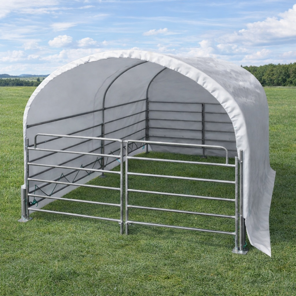 Mobiler Tierunterstand 2×3m Weidezelt Stall