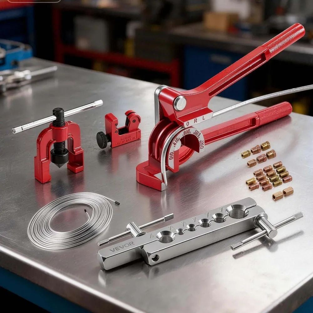 Bremsleitungs Reparaturset Bördelgerät Set 3/16” 7,6m Leitung Werkzeug